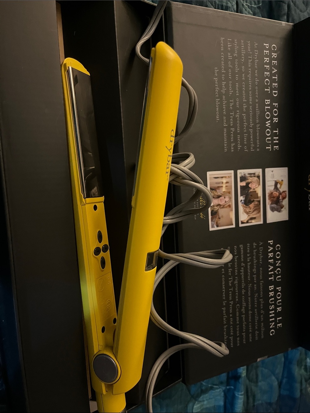 Drybar Yellow Flat Iron Hair Straightener with Gray Cord - Picture 2 of 2